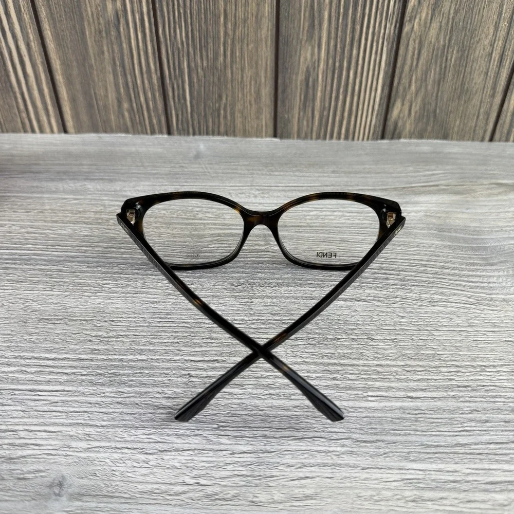 Fendi FF 0414 086 Womens Havana Eyeglasses Frames 53-17-140 Made in Italy